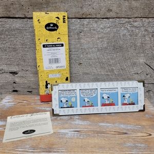2000 New HALLMARK PEANUTS GALLERY "IT TAKES ALL KINDS" COMIC STRIP FRAME